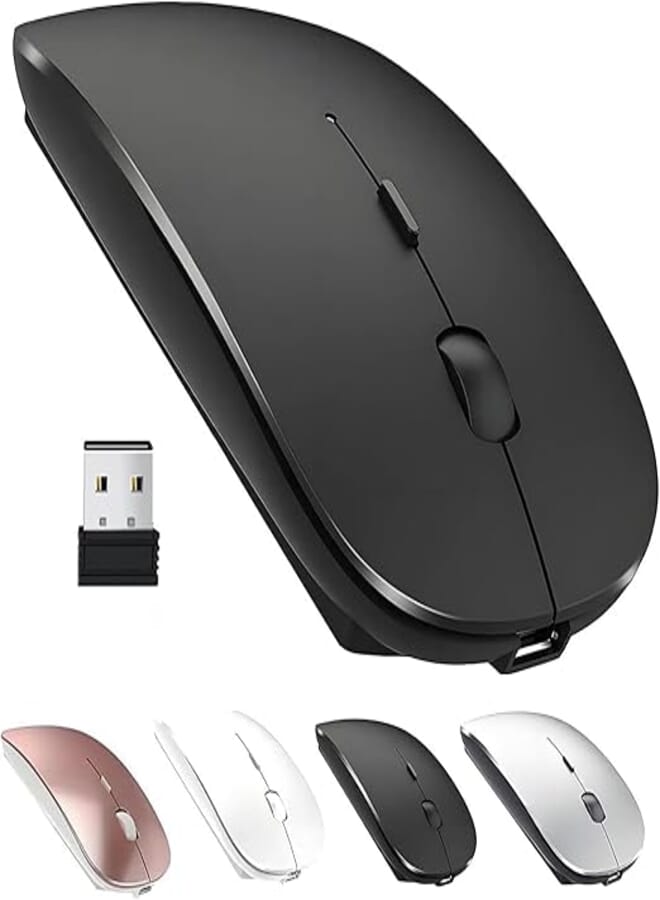 Zeru Rechargeable Wireless Mouse for MacBook Pro/Air,Bluetooth Mouse for Laptop/PC/Mac/iPad pro/Computer